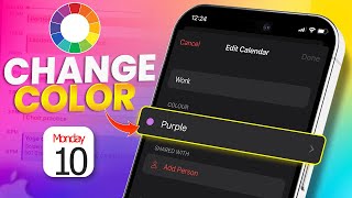 How to Change Calendar Color on iPhone  Customize Your Calendar App Colors [upl. by Brose]