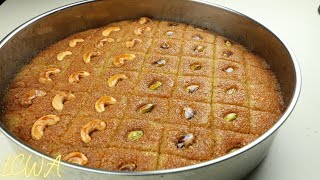 How to Make Namoura  Middle Eastern Dessert [upl. by Eltsyrk848]