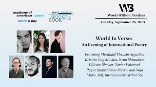 World in Verse An Evening of International Poetry Selected by Arthur Sze [upl. by Nalim181]