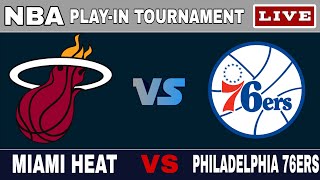 Philadelphia 76ers vs Miami Heat  NBA Playin Tournament Live Scoreboard [upl. by Ronald]