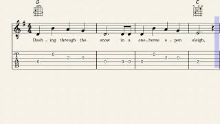 Jingle Bells  Easy Guitar Sheet Music with Tabs amp Chords [upl. by Augustus]