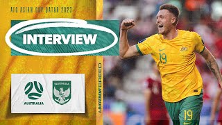 Harry Souttar breaks down his goal v Indonesia  Interview  Australia v Indonesia [upl. by Ailati]