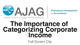 The Importance of Categorizing Corporate Income with Perry Truster FCPA FCA [upl. by Kitarp123]