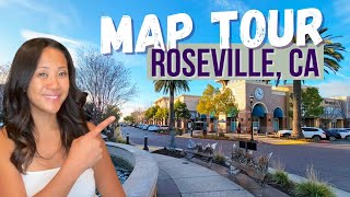 Roseville Map Tour  Thing to know before moving to Roseville California [upl. by Cirre]