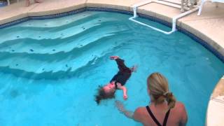 LILY 1 YEAR OLD LEARNS TO FLOAT [upl. by Schultz338]