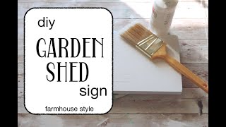 DIY Scrap Wood Farmhouse Style Garden Shed Sign  ClutteredCorkBoard [upl. by Atauqal897]