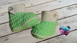 Chaussons bottines bébé crochet facile DIY  Botitas bebe crochet partie3 [upl. by Htebsle796]