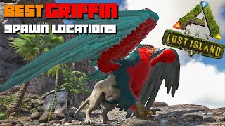 ARK Lost Island  Griffin Spawn Locations  BEST Spots To Find Them [upl. by Enimasaj106]