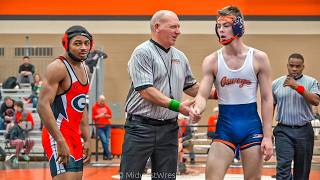 150 – Ethan Essick G of Oswego IL vs Donte Hudson R of Glenbard East IL [upl. by Niarbo]