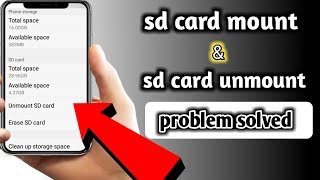 how to solve sd card mount problem  how to solve memory card unamount problem  storage problem [upl. by Stace]