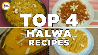 Top 4 Halwa Recipes Gajar Ka Halwa Andey Ka Halwa Suji Ka Halwa amp Chanay Ki Daal By Food Fusion [upl. by Shiroma]