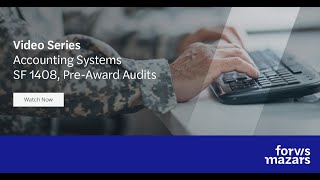 Accounting Systems  SF 1408 PreAward Audits [upl. by Edison442]