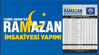 Corel Draw ile Ramazan İmsakiyesi yapımı [upl. by Ahseena]