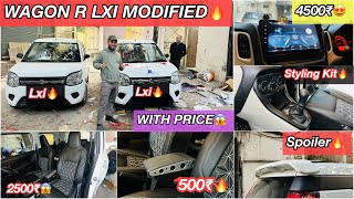 WAGONR MODIFIED LXI TO ZXI🔥WAGONR 2023 MODIFICATION🔥WAGONR 2023 GENUINE ACCESSORIES WITH PRICE🔥 [upl. by Aja]