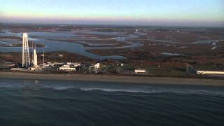 Aerial Views of Antares Rocket [upl. by Dirgis]