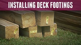 How to Install Deck Footings  DIY Network [upl. by Ansel]