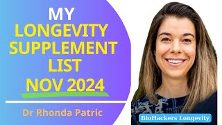 Rhonda Patricks TOP Longevity Supplements for 2024 [upl. by Anifad969]