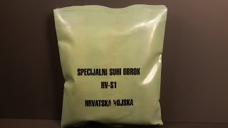 1993 Croatian Special Dry Ration Review Freeze Dried Recon Patrol MRE Tasting Test [upl. by Nissy]