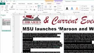 Creating Newsletters in Microsoft Publisher [upl. by Dazhahs]