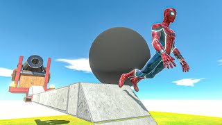 Superheros Run Away from a Cannonball  Animal Revolt Battle Simulator [upl. by Egni]