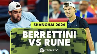 Matteo Berrettini vs Holger Rune Match Highlights  Shanghai 2024 [upl. by Coonan487]