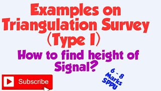 Example on Intervisibility and Height of SignalScaffolding in Triangulation Survey Type 1 [upl. by Tahpos]