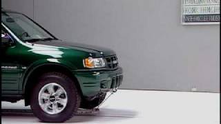 Crash Test 2001 Isuzu Rodeo  5 MPH Front into Flat Barrier IIHS [upl. by Meri874]