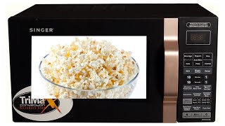 Popcorn in Microwave Oven 2 Simple Ways  Microwave Popcorn  Singer Microwave Oven Popcorn recipe [upl. by Aleakim]