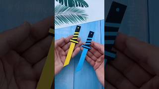 How to make a knife from paper at home 🔪 how to make paper knife shorts video [upl. by Deerc]