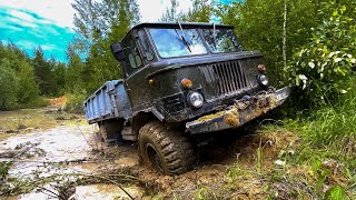 Soviet trucks GAZ66 and ZIL157 off road Which wheel drive is better 4x4 VS 6x6 [upl. by Catha]