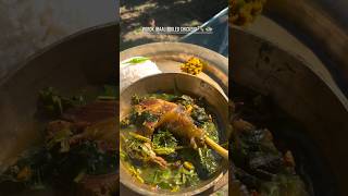 Boiled chicken with edible leaves food cooking recipe chicken mishingfoodkitchen chef [upl. by Wenonah]