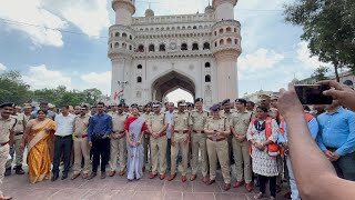 DGP amp Police Commissioner visits charminar amp Ganesh Procession route amp review security arrangemnets [upl. by Viva]