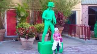 St Patricks Day Living Statue at Downtown Disney Disneyworld [upl. by Oicor280]