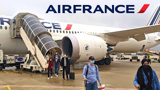 AIR FRANCE BOEING 7879 Premium Economy  Dubai  Paris  Flight review [upl. by Ailices224]