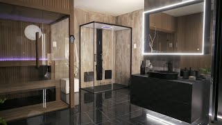 SN Project Design amp Gruppo Geromin Hafro Geromin SaunaVita bathroom wellness exclusive sauna [upl. by Elahcar]