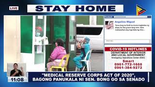 Medical Reserve Corps Act of 2020 bagong panukala ni Senator Bong Go sa Senado [upl. by Marr148]