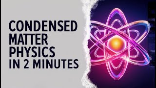 Condensed Matter Physics in 2 Minutes [upl. by Esnofla]