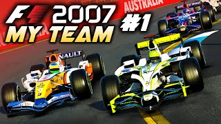 F1 2007 MY TEAM CAREER Part 1 NEW ERA BEGINS PLAYING INSANE 2007 SEASON MOD FOR MODERN F1 GAME [upl. by Shauna]