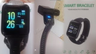 How to charge Smart Bracelet and Switch on  Smart Bracelet Watch review and Unboxing [upl. by Droffig131]