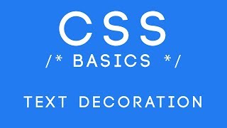 CSS Basics Tutorial 14  Text Decoration [upl. by Chil]