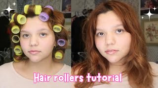 Easy Hair Rollers Tutorial big bouncy hair [upl. by Desdamonna143]