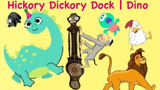 Hickory Dickory Dock  Hickory Dickory Dock Dino  Nursery Rhymes  Kids Song [upl. by Anisah]