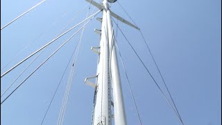 How to Install Mast Steps on a Sailboat  Pam Wall [upl. by Ellenwad]