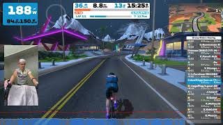 EXTENDED CUT Race Zwift Hill Climb Racing Club  Week Two A on Sand And Sequoias in Watopia [upl. by Otanutrof]