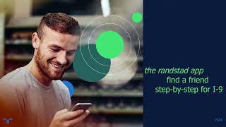 randstad app  how to complete the I9 find a friend process  English [upl. by Rubina]