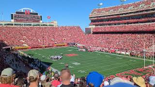 The Cornhusker song by The Killigans at Memorial Stadium 10212023 with Tshirt Cannon [upl. by Tristam]