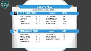 East Ballarat 2nd XI v Mt Clear CC 2nd XI [upl. by Leynad271]