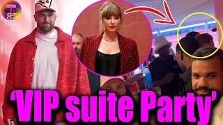 Taylor Swift amp Travis Kelce partying in the VIP Suite after the Chiefs dramatic win [upl. by Anemij]