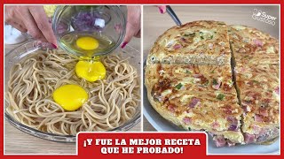 Mezclé huevos con pasta Y fue la mejor receta que he probado [upl. by Noirad]