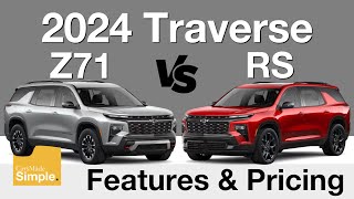 2024 Chevy Traverse Z71 vs RS  Feature amp Pricing Breakdown [upl. by Rae]